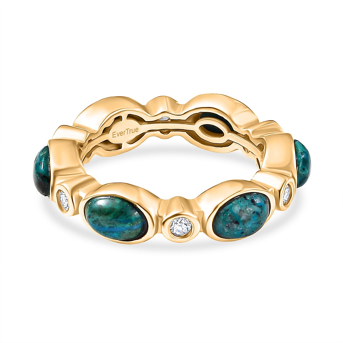 EverTrue Opalina, White Zircon Band Ring in Yellow Gold Plated V32576941 5