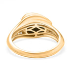 EverTrue Opalina & White Zircon Ring in Yellow Gold Plated 2.69 Ct.