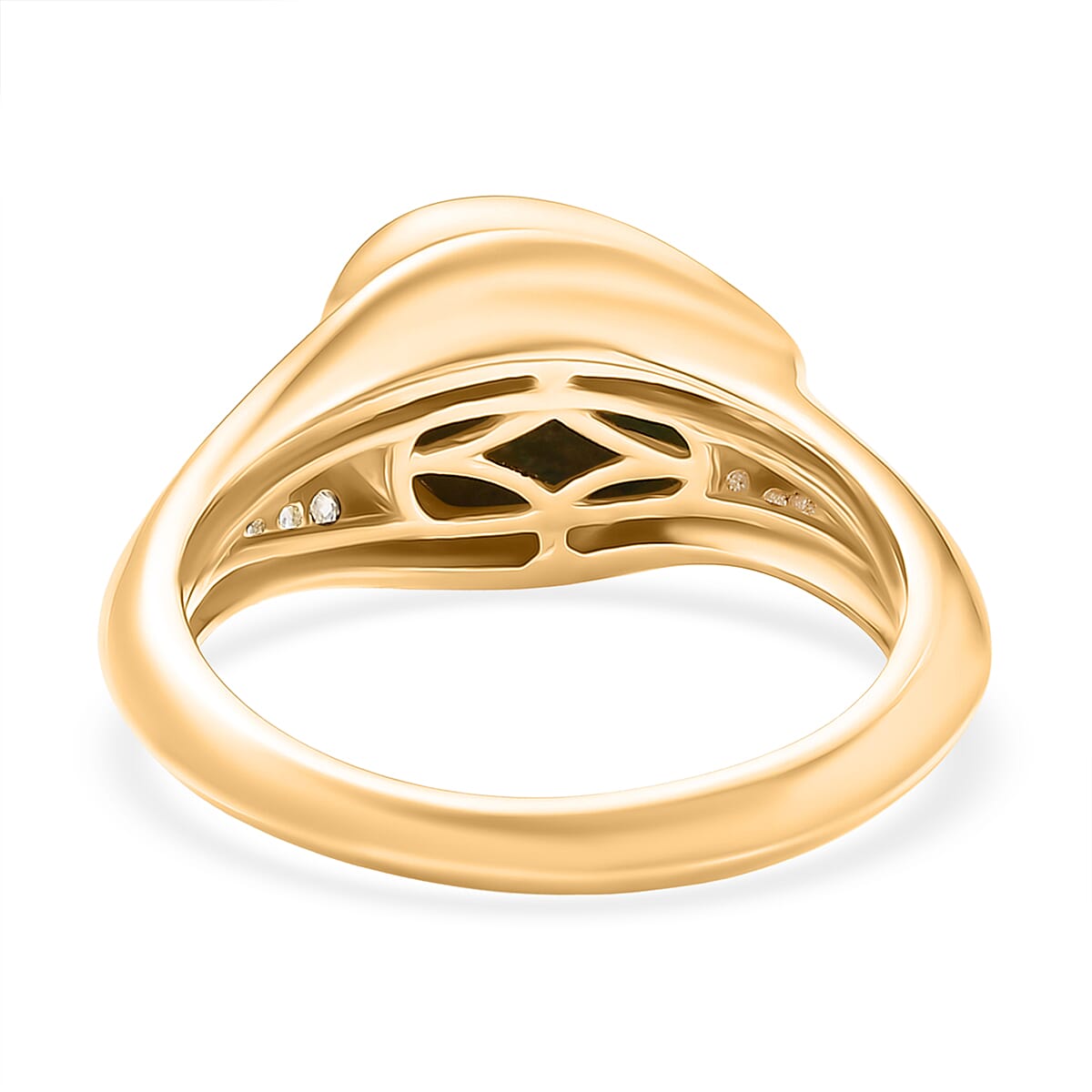 EverTrue Opalina &amp; White Zircon Ring in Yellow Gold Plated 2.69 Ct. V32520058 5
