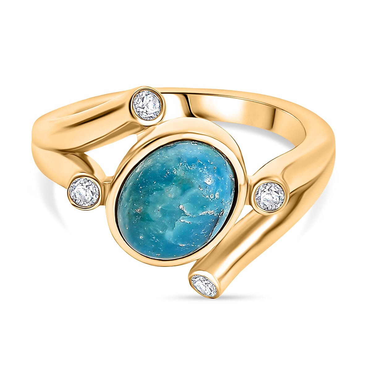 EverTrue Opalina, White Zircon Ring in Yellow Gold Plated 1.80 Ct. 8309919 0