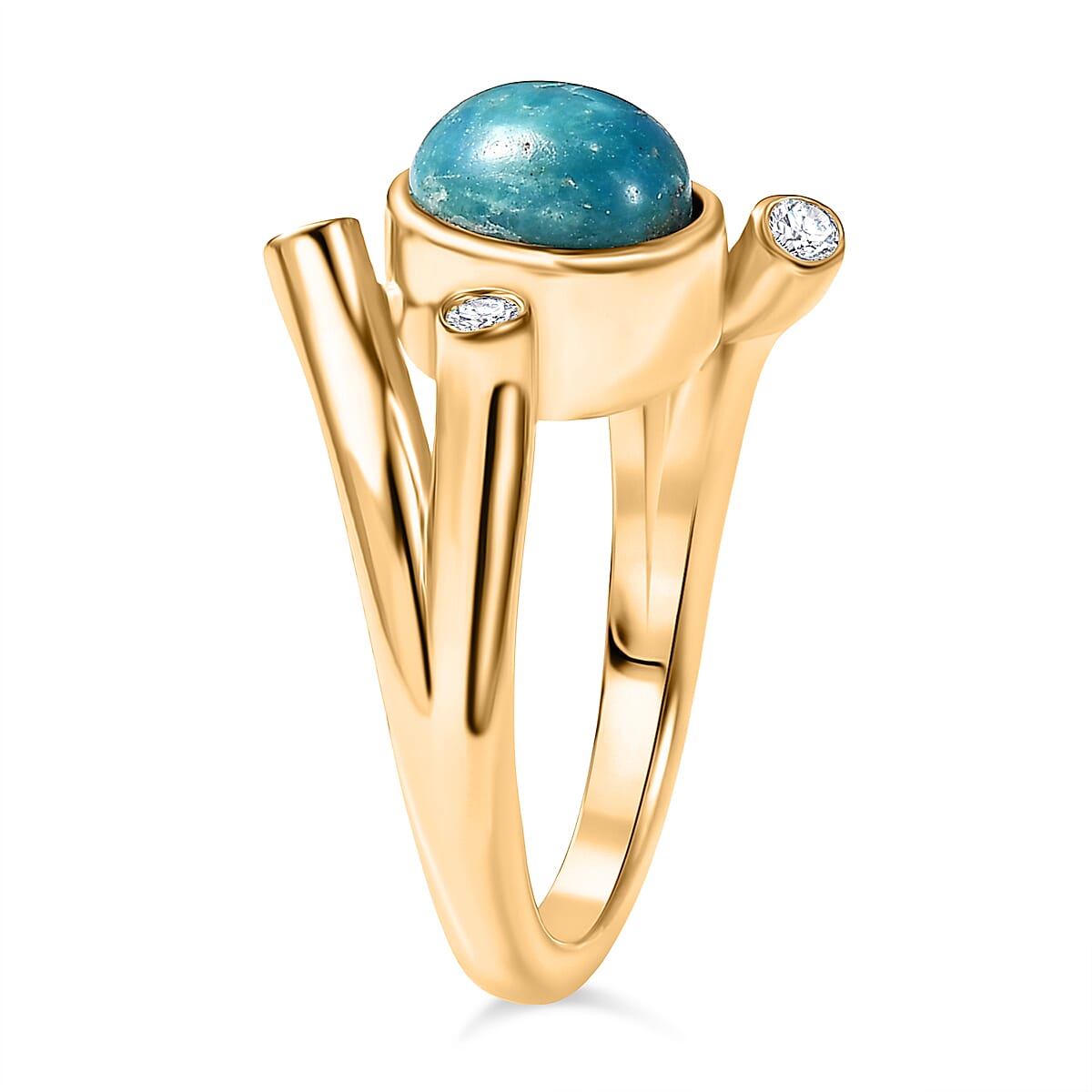 EverTrue Opalina, White Zircon Ring in Yellow Gold Plated 1.80 Ct. 8309919 4