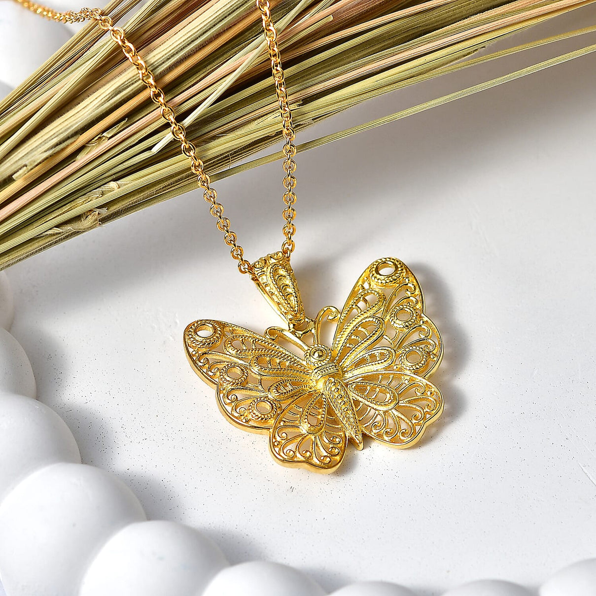EverTrue Bronzella Collection - Butterfly Pendant with Chain (Size 20) in 18K Gold Plating 4471935 3