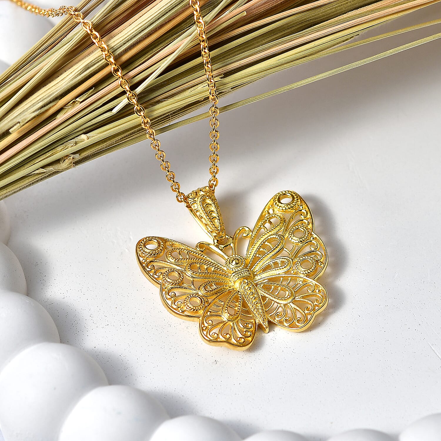 EverTrue Bronzella Collection - Butterfly Pendant with Chain (Size 20) in 18K Gold Plating 4471935 3