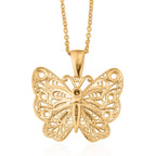 Bronzella Collection - EverTrue Butterfly Pendant with Chain (Size 20) in 18K Gold Plating