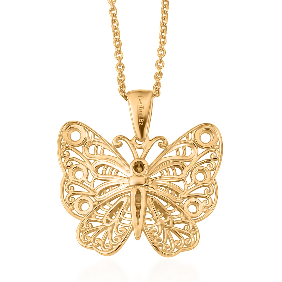 EverTrue Bronzella Collection - Butterfly Pendant with Chain (Size 20) in 18K Gold Plating 4471935 5