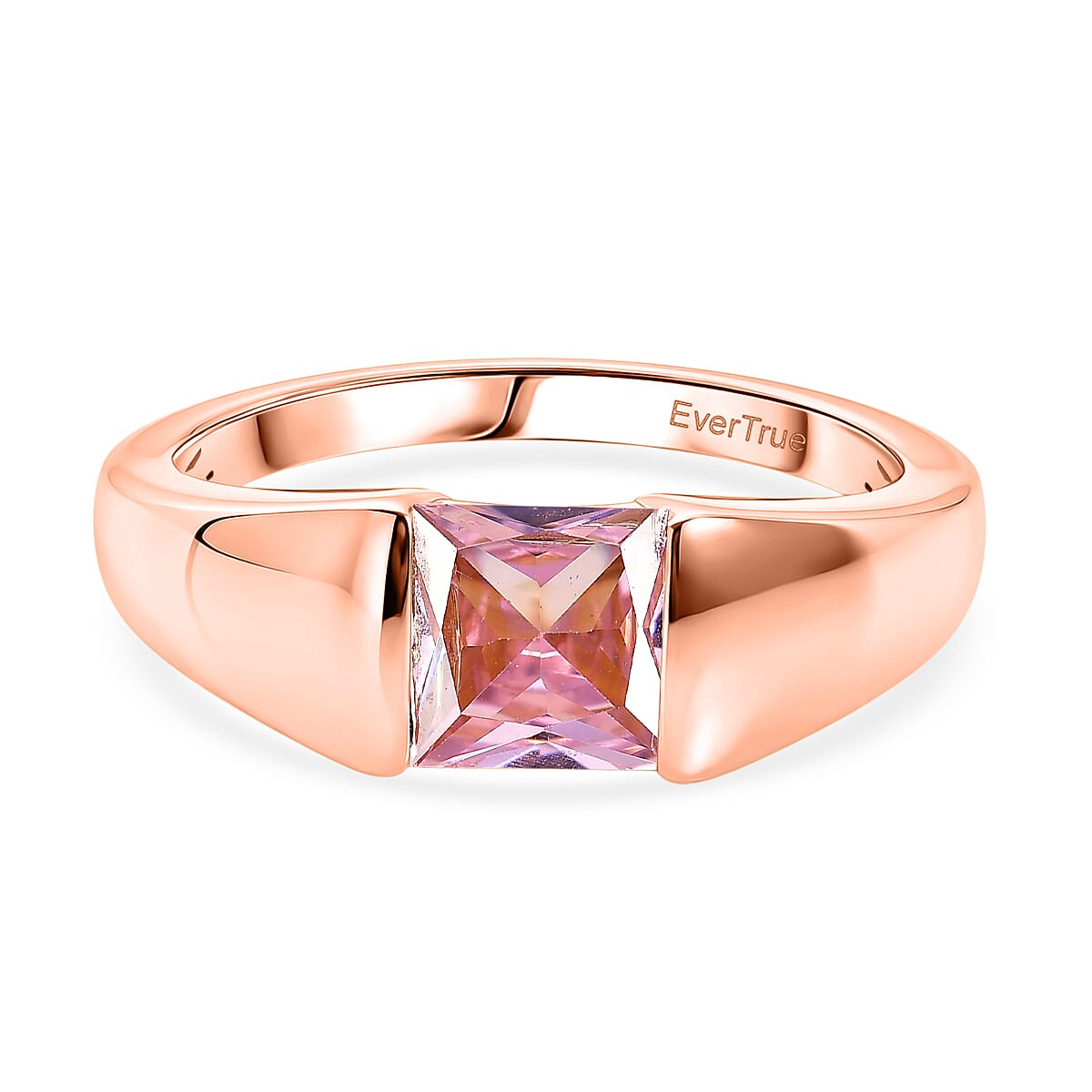 Pink Cubic Zirconia Solitaire Band Ring in Rose 1.76 Ct. 8498532 0