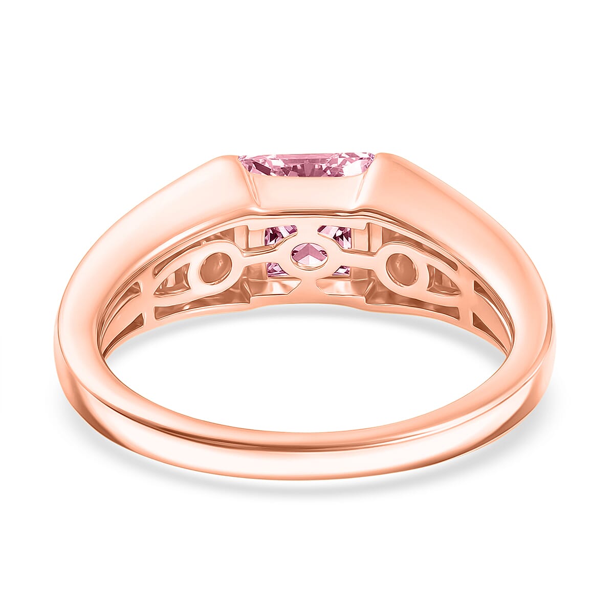 Pink Cubic Zirconia Solitaire Band Ring in Rose 1.76 Ct. 8498532 5
