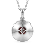 EverTrue - Red Garnet Solitaire Pendant with Chain (Size 20) in Yellow Pen Plating 1.02 Ct.