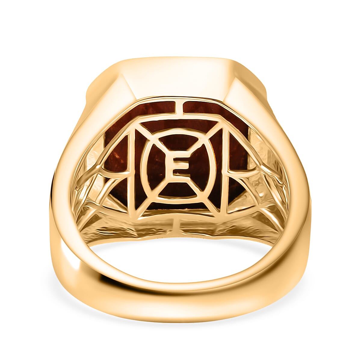 EverTrue Red Tiger Eye Solitaire Ring in Yellow Gold Plated 10.59 Ct. 8252060 5