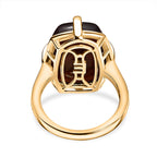 EverTrue Red Tiger Eye Solitaire Ring in Yellow Gold Plated 14.58 Ct.