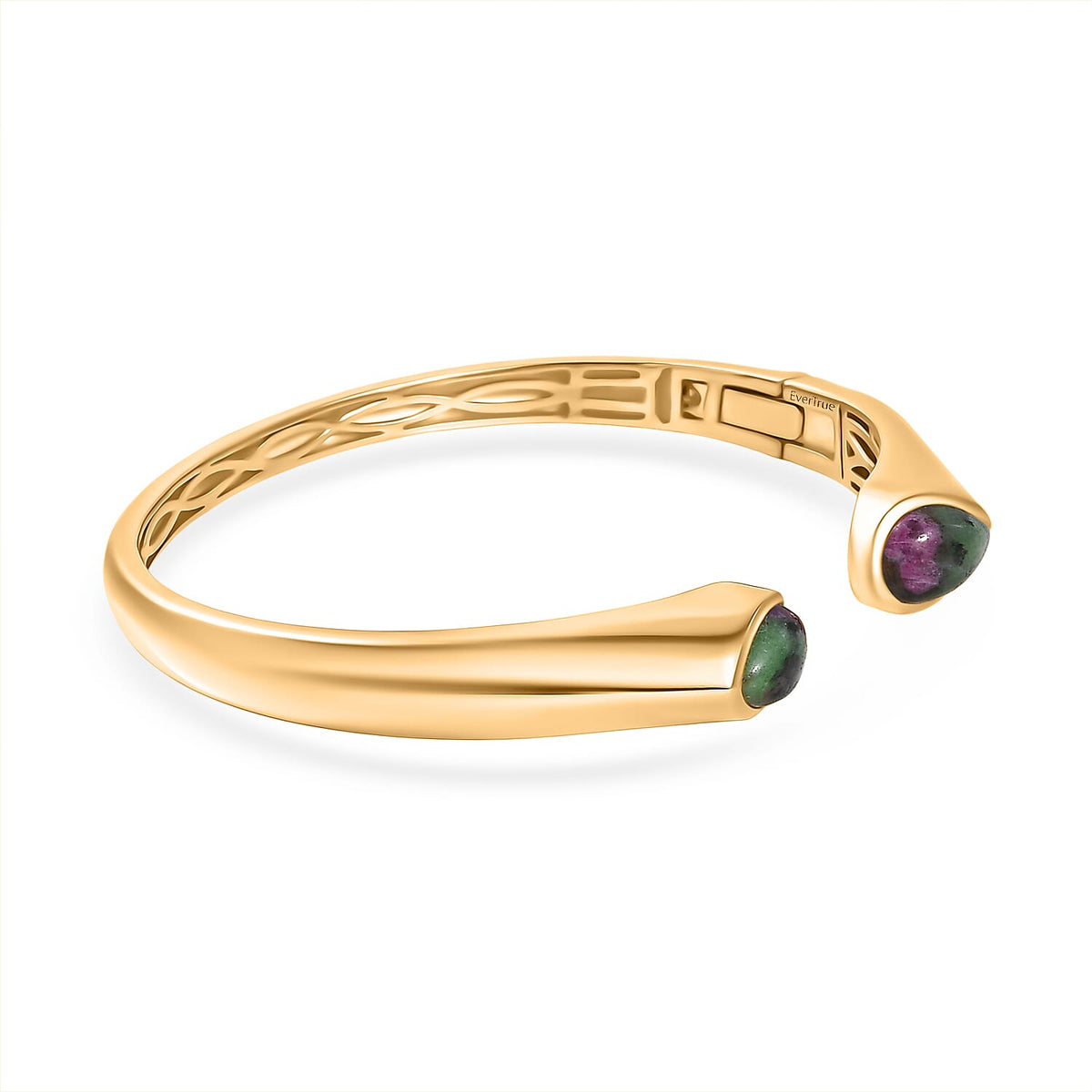 EverTrue Ruby Zoisite Full Bangle (Size 7.5) in Yellow Gold Plated 8.65 Ct. 8284745 4