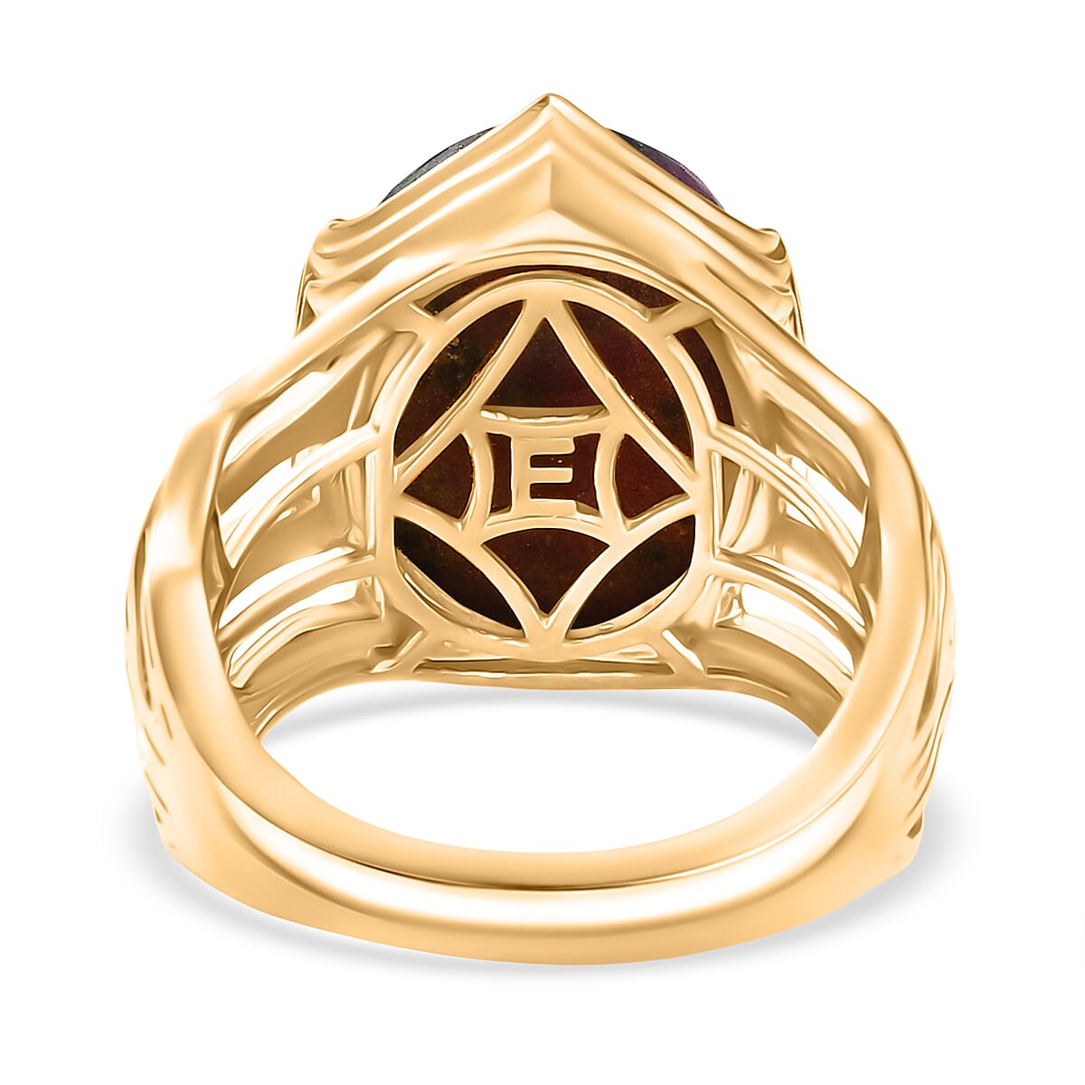 EverTrue Ruby Zoisite Solitaire Ring in Yellow Gold Plated 12.69 Ct. 8266164 5