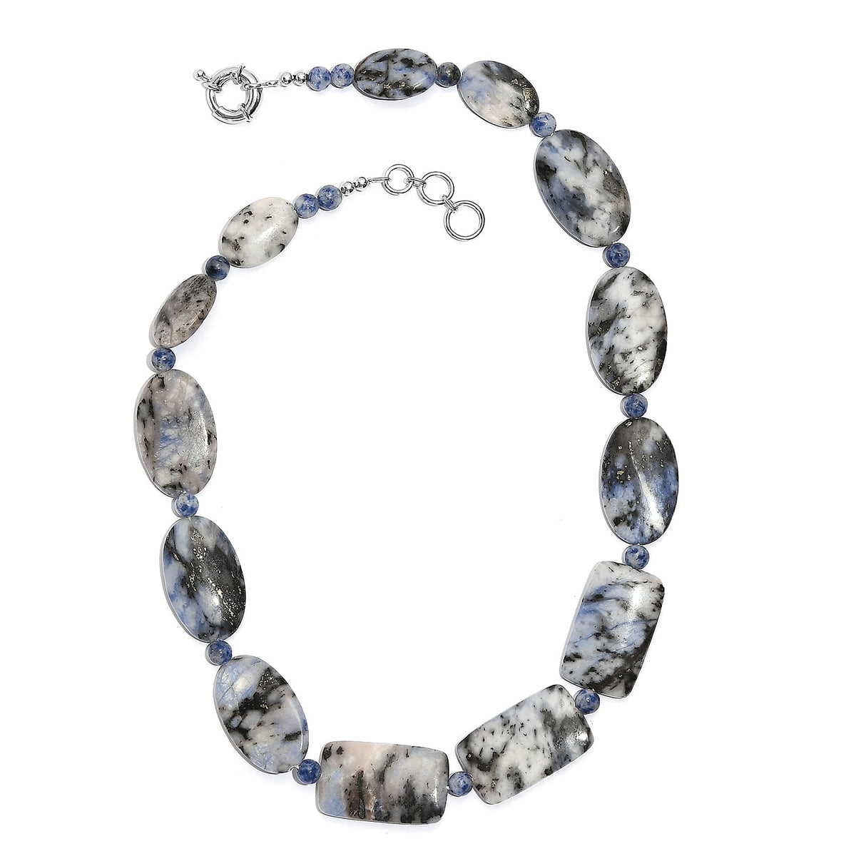 EverTrue Sodalite Necklace (Size - 20 + 1-inch Ext.) with Senorita Clasp in Silvertone 380 Ct. 8273826 0