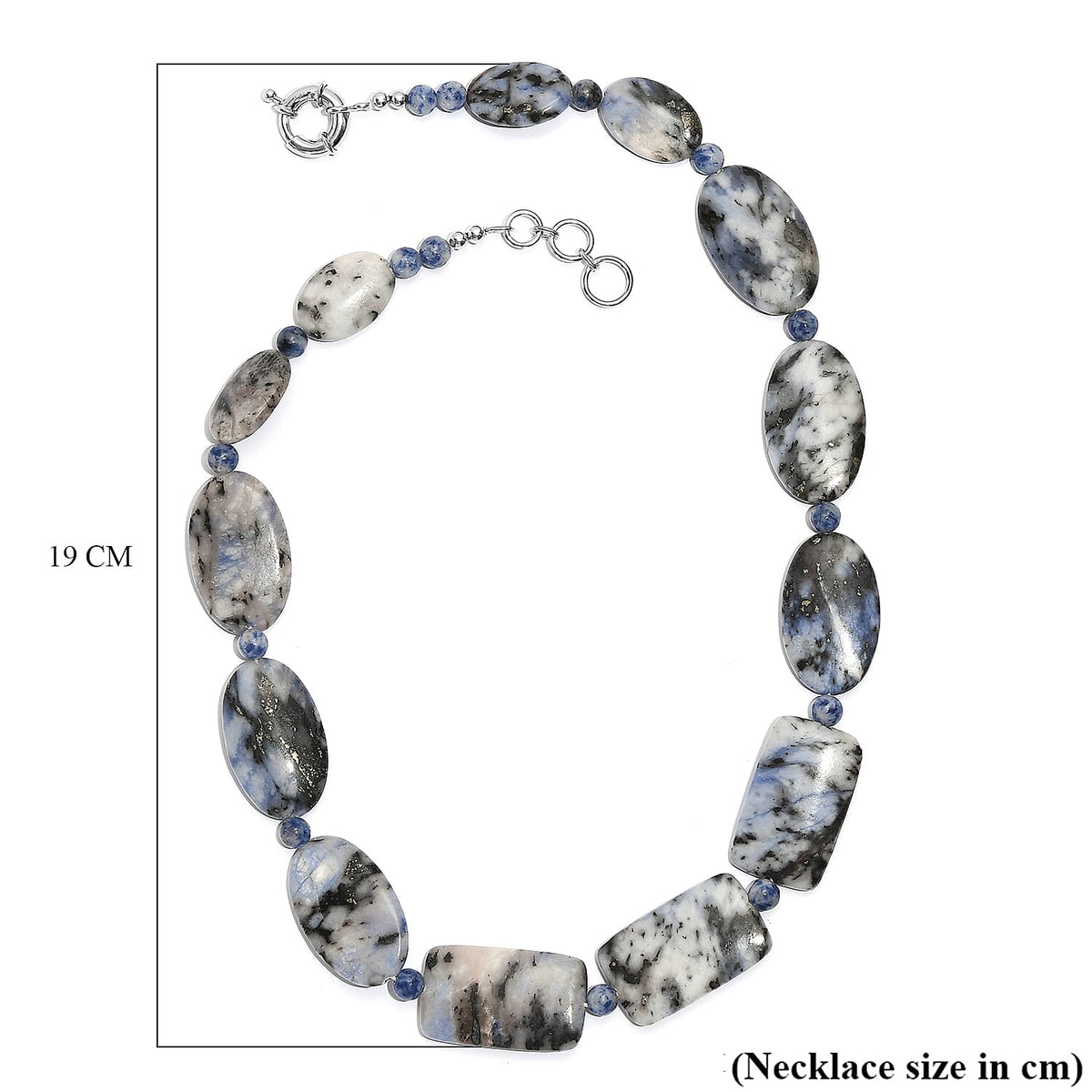 EverTrue Sodalite Necklace (Size - 20 + 1-inch Ext.) with Senorita Clasp in Silvertone 380 Ct. 8273826 5
