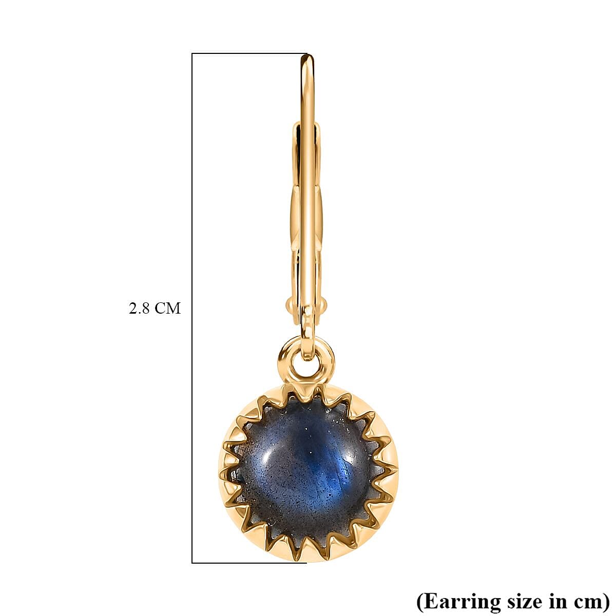EverTrue Solitaire Lever Back Earring Pure Yellow Brass Mix Metal  4.332  Ct. 8247528 5
