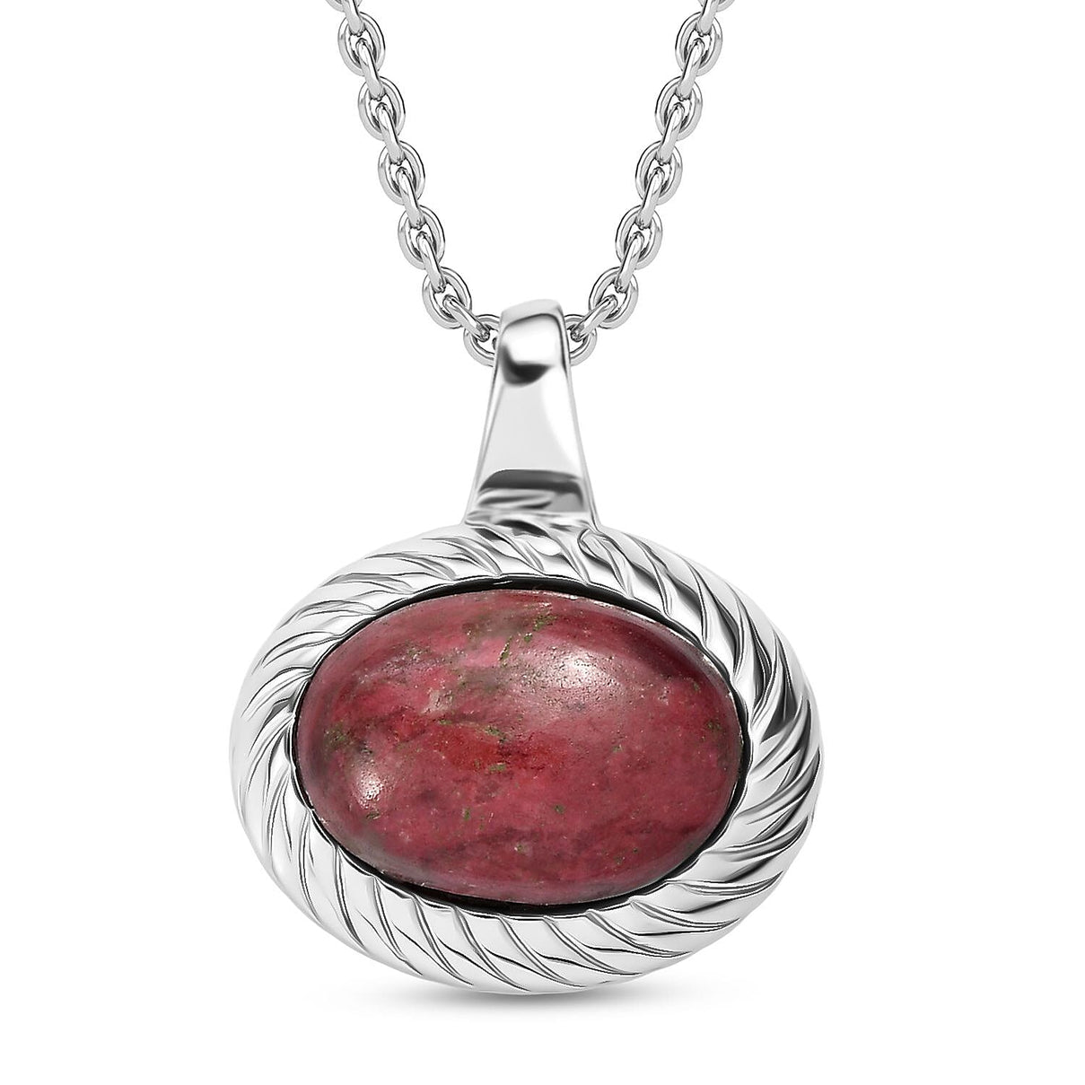 EverTrue Natural Thulite Pendant with Chain (Size 20) 8.36 Ct. 4421579 0