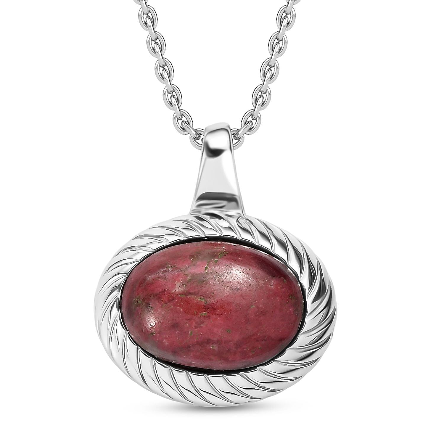 EverTrue Natural Thulite Pendant with Chain (Size 20) 8.36 Ct. 4421579 0