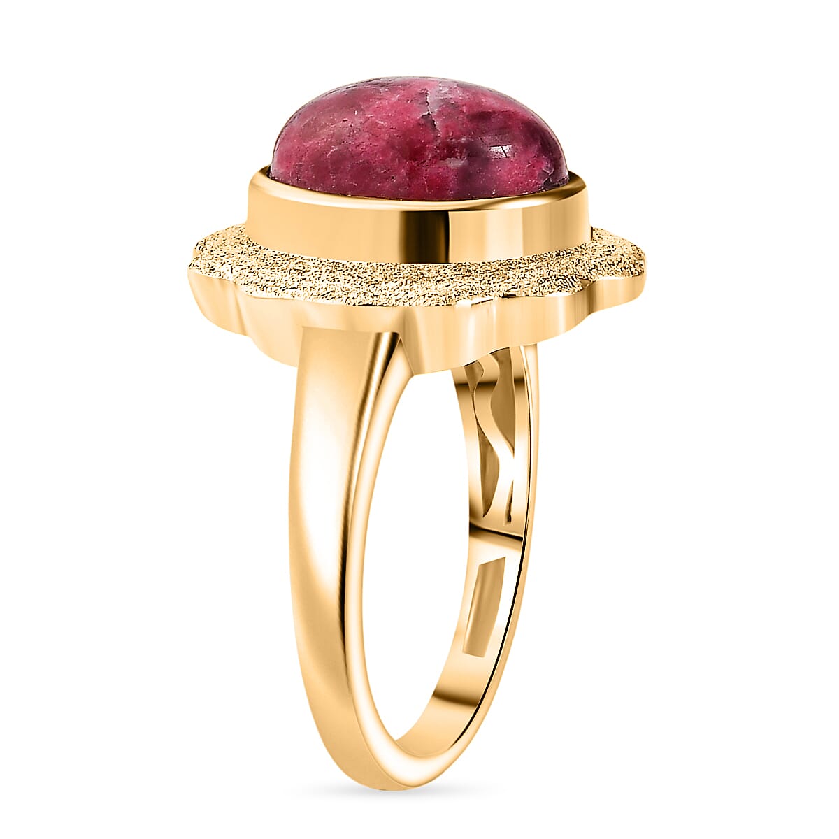 EverTrue Thulite Solitaire Ring in Yellow Gold Plated 6.37 Ct. 8266134 4