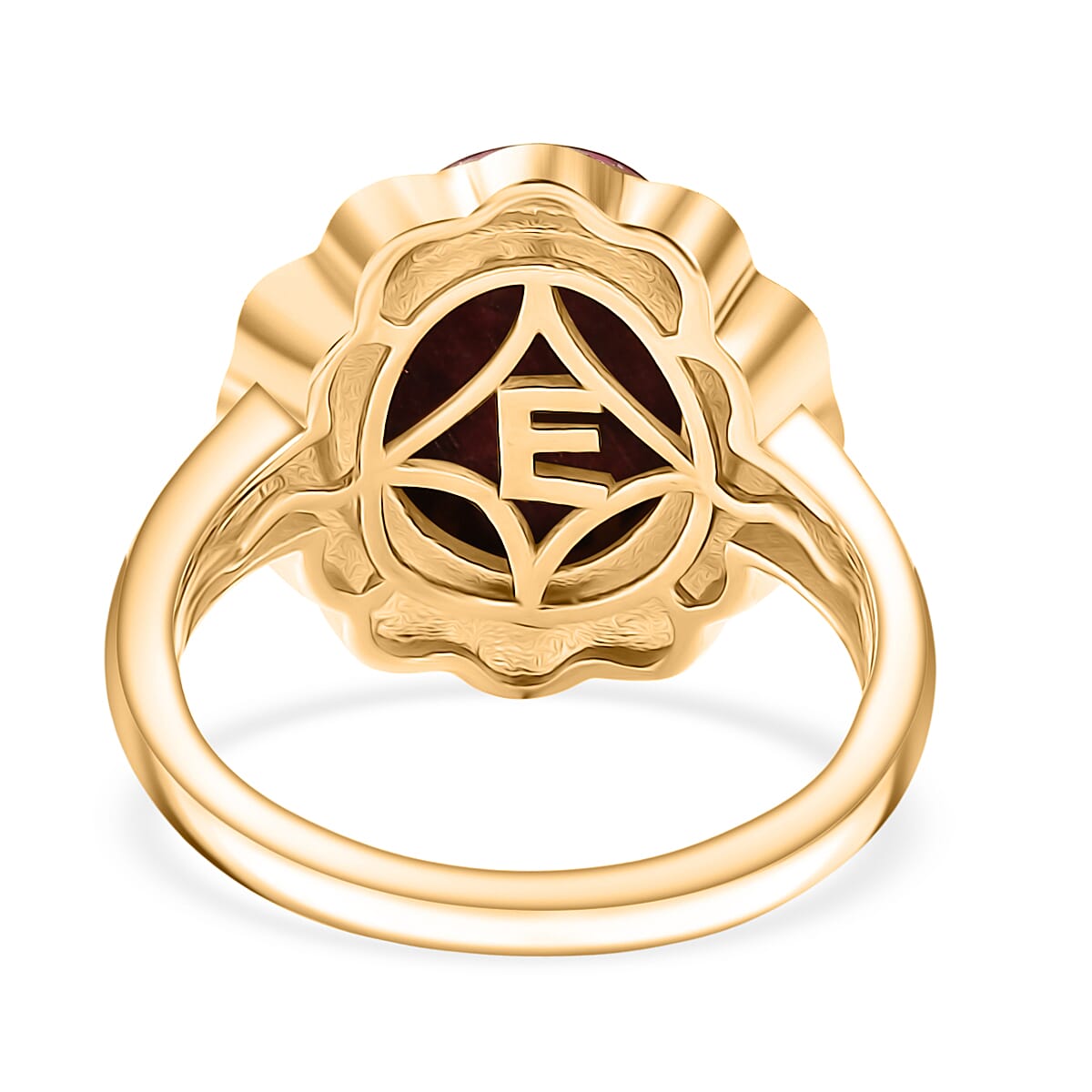 EverTrue Thulite Solitaire Ring in Yellow Gold Plated 6.37 Ct. 8266134 5