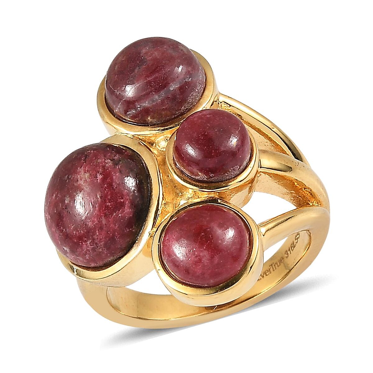 EverTrue Natural Thulite Ring in Yellow Gold Plated 11.83 Ct. 8265085 0