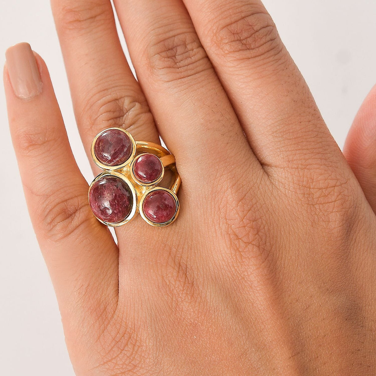 EverTrue Natural Thulite Ring in Yellow Gold Plated 11.83 Ct. 8265085 2