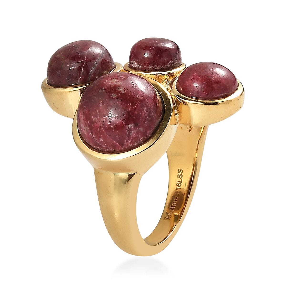 EverTrue Natural Thulite Ring in Yellow Gold Plated 11.83 Ct. 8265085 3