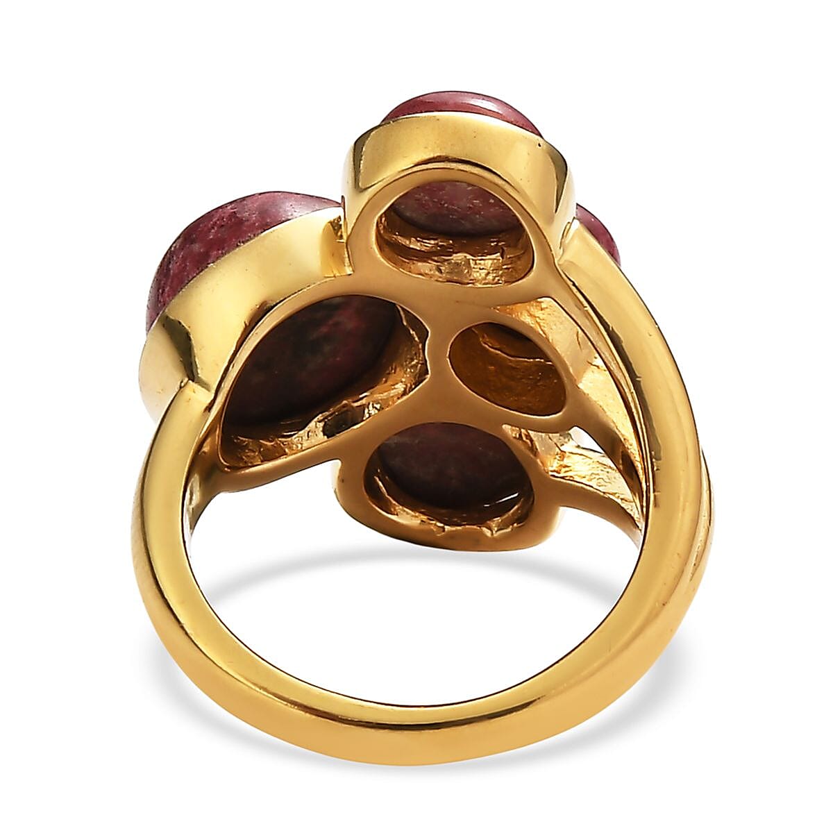 EverTrue Natural Thulite Ring in Yellow Gold Plated 11.83 Ct. 8265085 4
