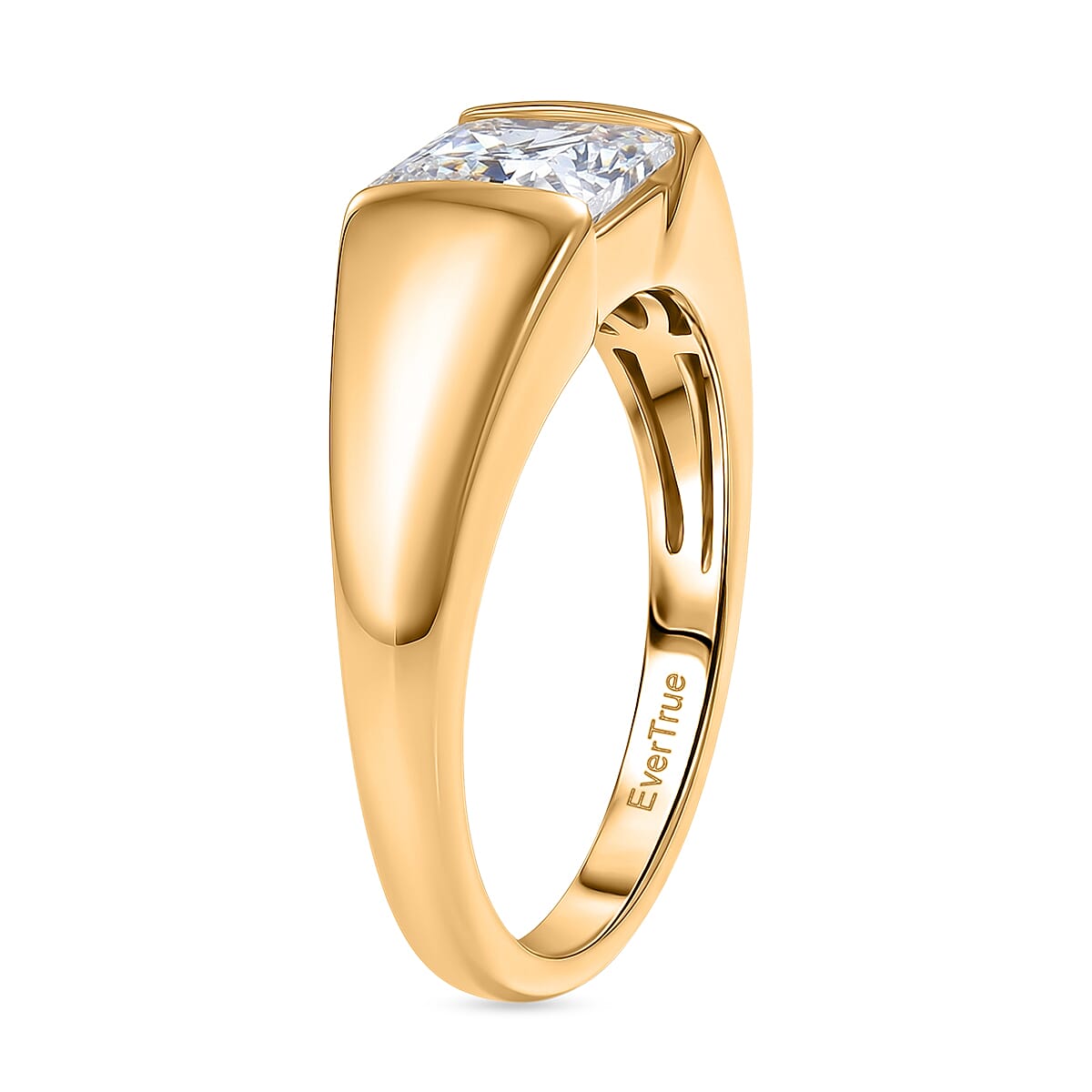 EverTrue White Cubic Zirconia Band Ring Pure Yellow Brass  1.805  Ct. 8498386 4