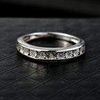 EverTrue Natural White Diamond Half Eternity Band Ring
