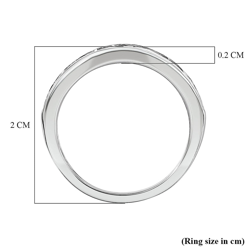 EverTrue Natural White Diamond Half Eternity Band Ring