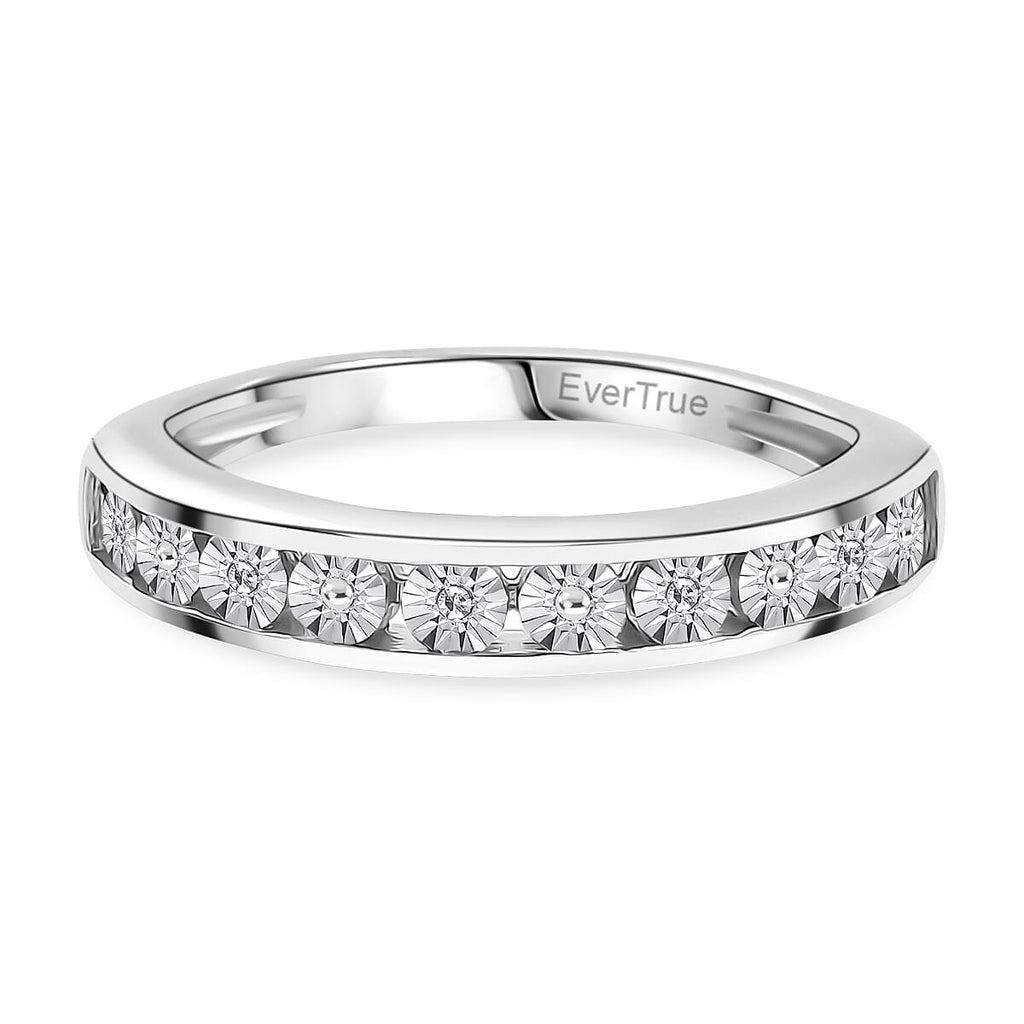 EverTrue Natural White Diamond Half Eternity Band Ring