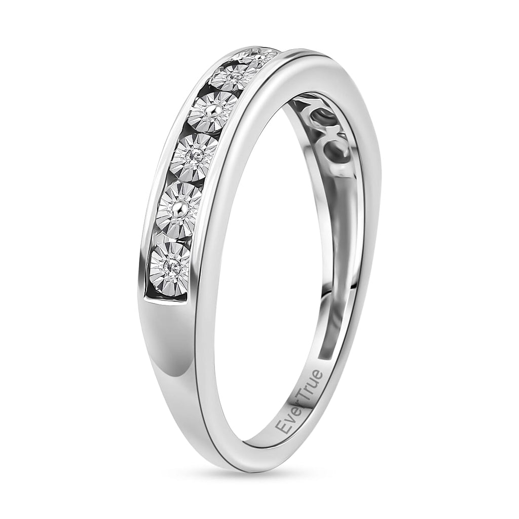 EverTrue Natural White Diamond Half Eternity Band Ring