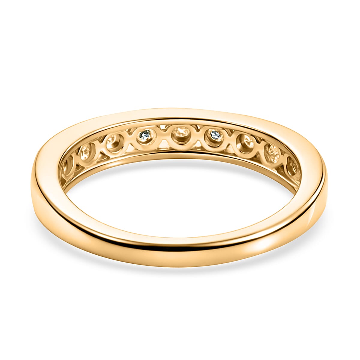 EverTrue Natural White Diamond Half Eternity Band Ring in Goldtone V32627382 5