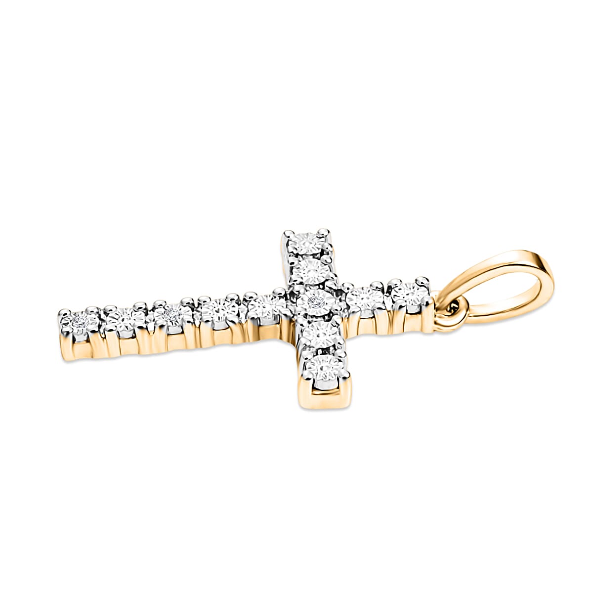 EverTrue Natural White Diamond Cross Pendant - Yellow 8515150 4