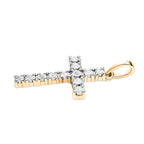EverTrue Natural White Diamond Cross Pendant - Yellow