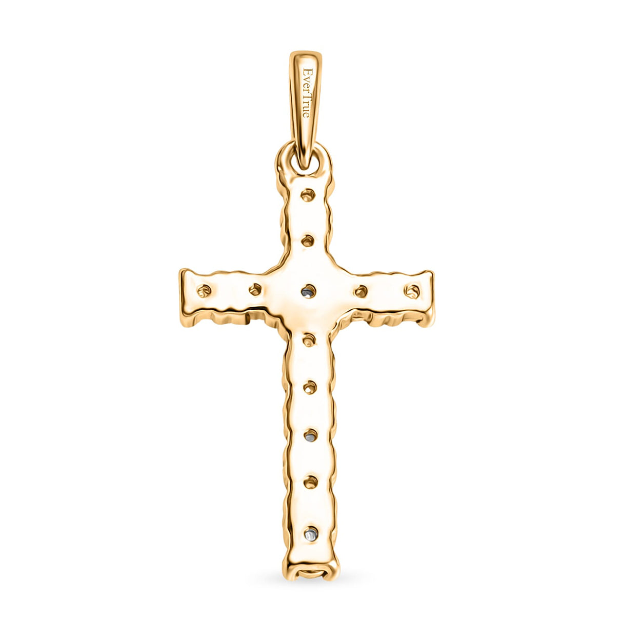 EverTrue Natural White Diamond Cross Pendant - Yellow 8515150 5