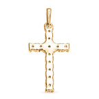 EverTrue Natural White Diamond Cross Pendant - Yellow