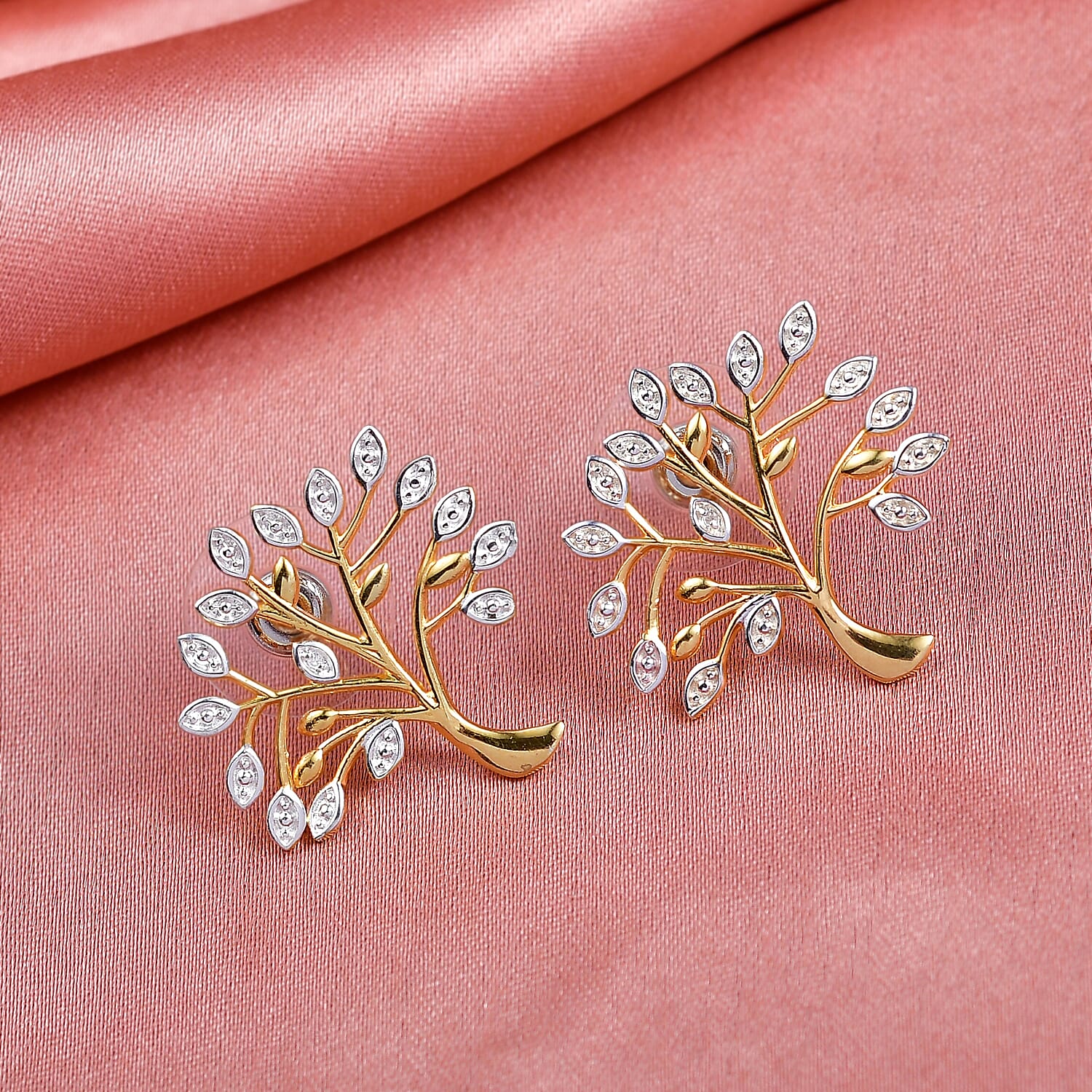 EverTrue White Diamond Tree Earring 8337523 2