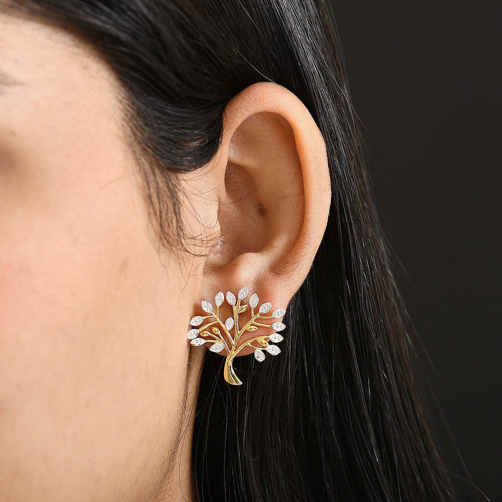 EverTrue White Diamond Tree Earring