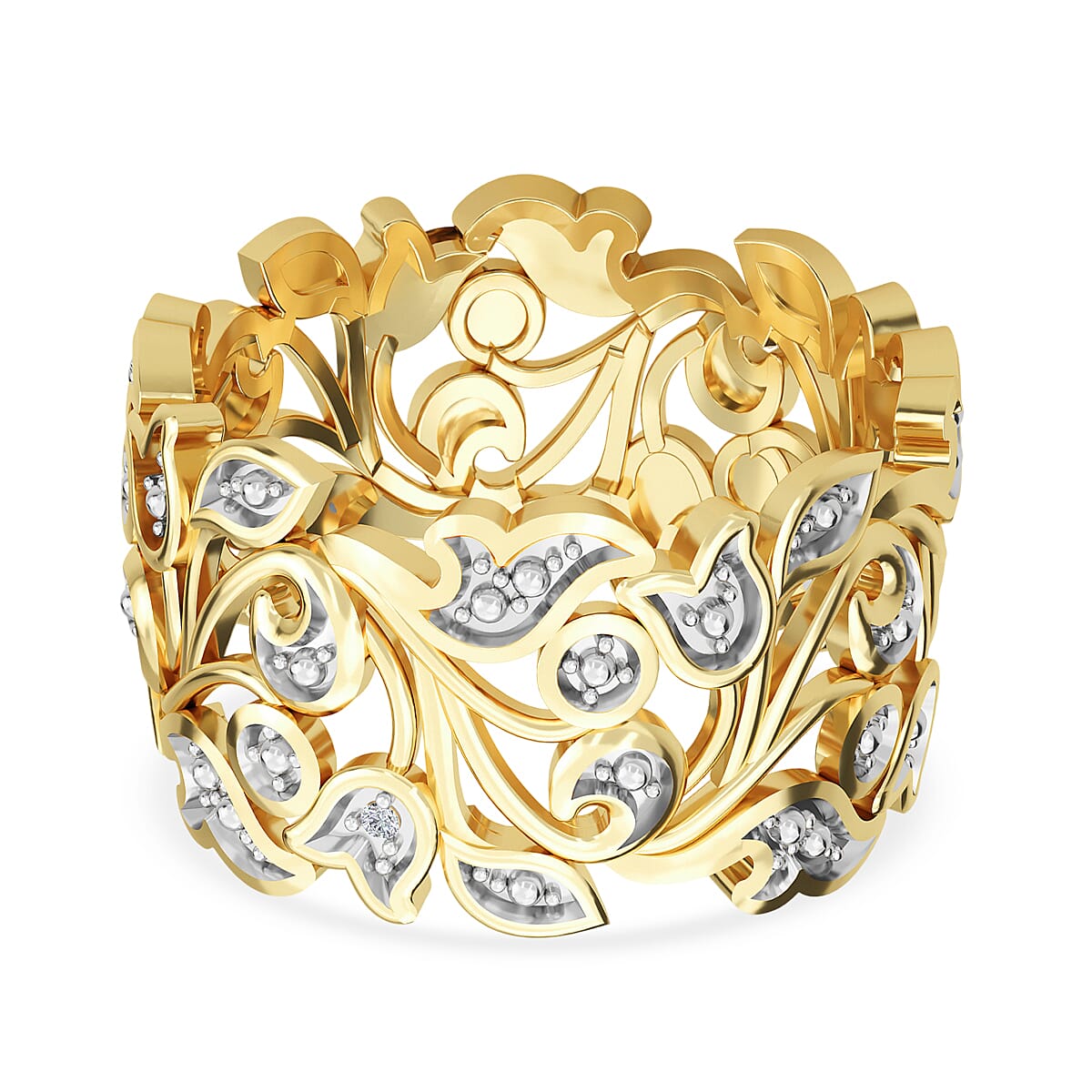 EverTrue White Diamond Ring in Yellow Gold Tone 8516471 0