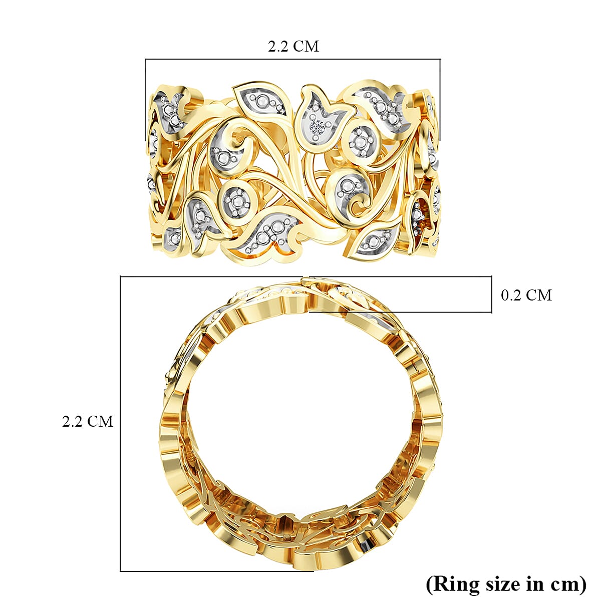 EverTrue White Diamond Ring in Yellow Gold Tone 8516471 5