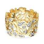 EverTrue White Diamond Ring in Yellow Gold Tone