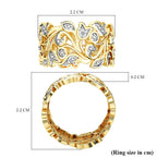 EverTrue White Diamond Ring in Yellow Gold Tone