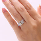 Natural White Diamond Bypass Ring in Platinum & Yellow Pen Plating