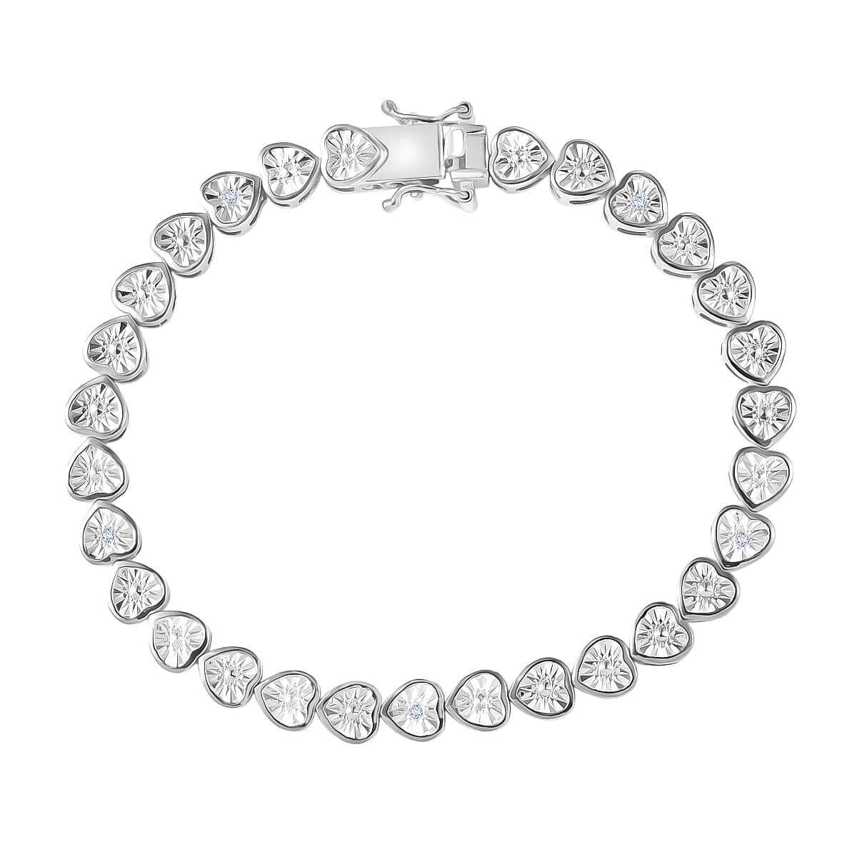 EverTrue White Diamond Tennis Bracelet -White (Size - 7.5) 8480178 0