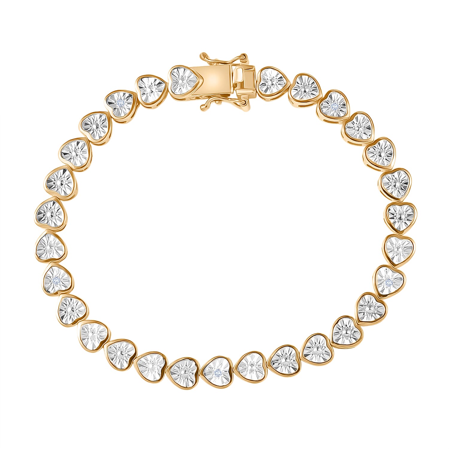 EverTrue White Diamond Tennis Bracelet - Yellow (Size - 7.5) V32520320 0