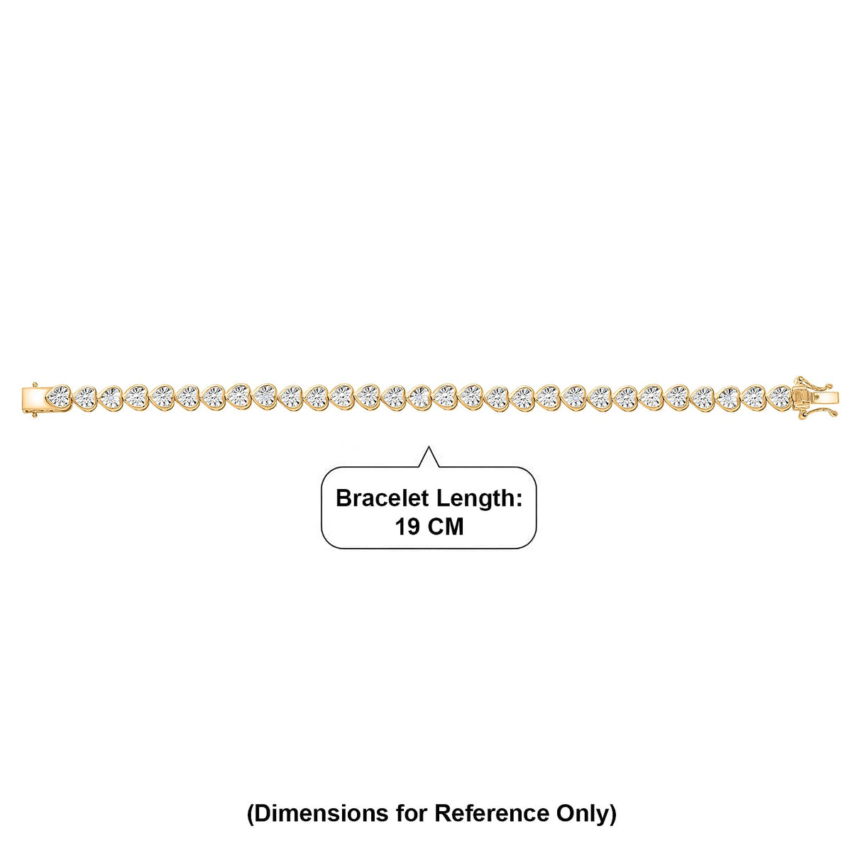 EverTrue White Diamond Tennis Bracelet - Yellow (Size - 7.5) V32520320 5