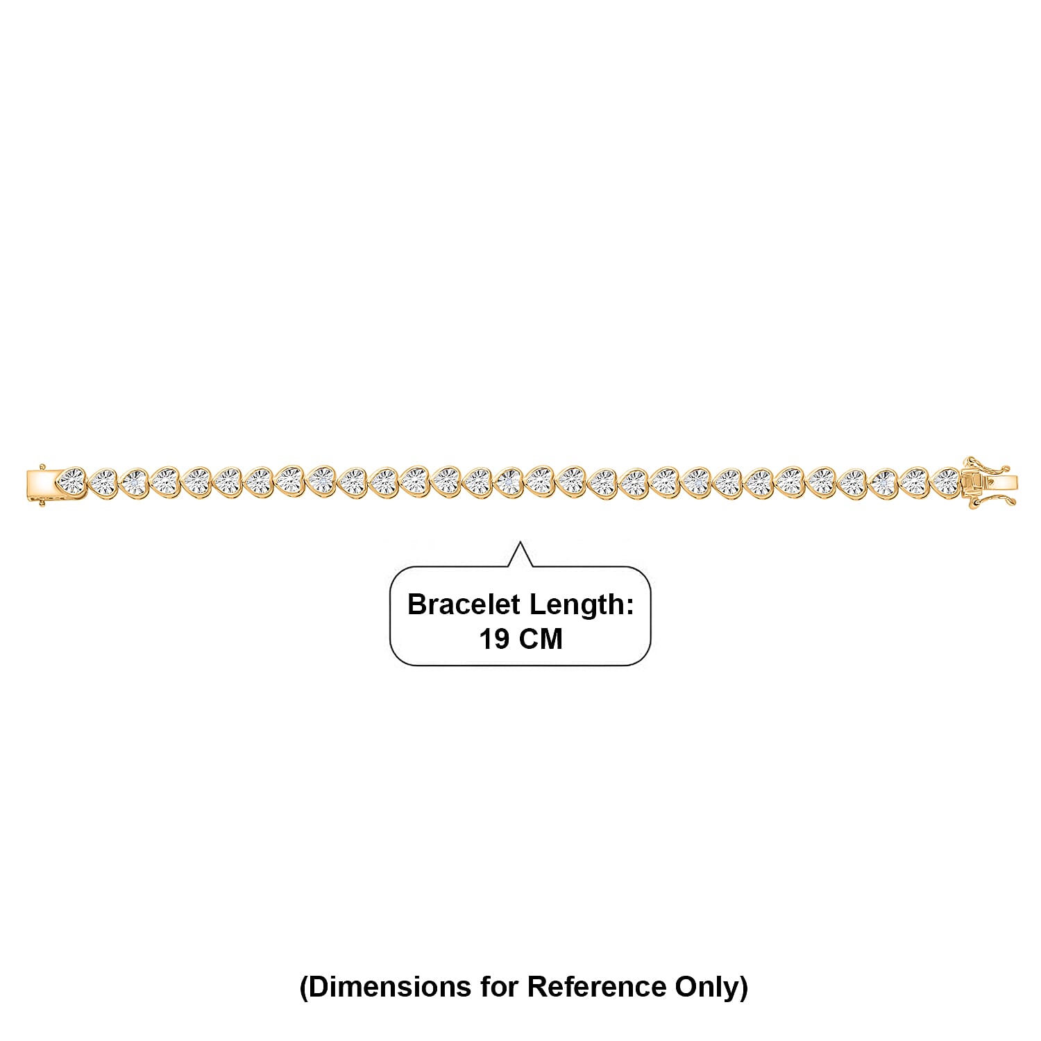 EverTrue White Diamond Tennis Bracelet - Yellow (Size - 7.5) V32520320 5