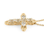 Natural Golconda Diamond Topaz Pendant with Chain (Size 20) in Yellow Gold Plating 3.66 Ct.