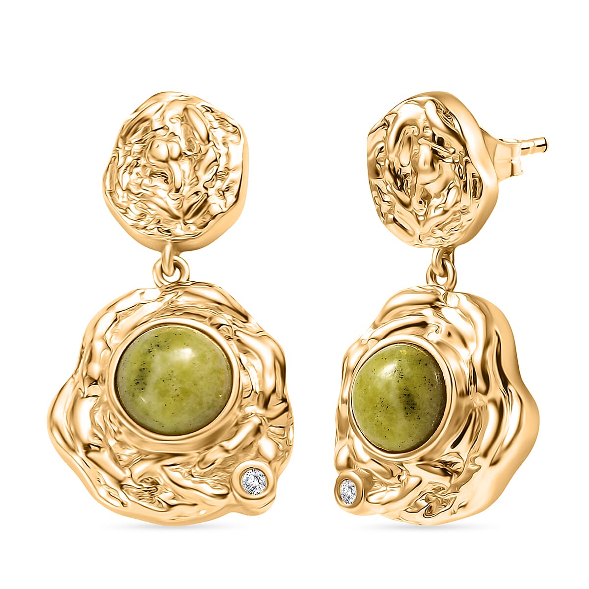 EverTrue White Zircon Earring in Yellow Gold Tone 4.45 Ct. 8297357 0